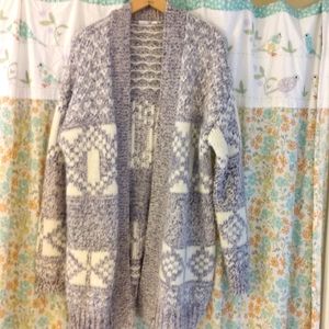 Gap long sweater coat size small tall. Fairisle style.